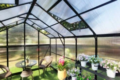 OUTFLEXX Gewächshaus, Schwarz, Alu/Polycarbonat, 433x250x228cm, Pulverbeschichtet 20 OUTFLEXX Gewächshaus, Schwarz, Alu/Polycarbonat, 433x250x228cm, Pulverbeschichtet -Aerocove Gartenlounge Geschaft 22280 10.jpg