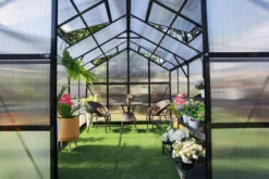 OUTFLEXX Gewächshaus, Schwarz, Alu/Polycarbonat, 433x250x228cm, Pulverbeschichtet 19 OUTFLEXX Gewächshaus, Schwarz, Alu/Polycarbonat, 433x250x228cm, Pulverbeschichtet -Aerocove Gartenlounge Geschaft 22280 9.jpg