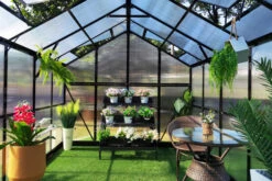 OUTFLEXX Gewächshaus, Schwarz, Alu/Polycarbonat, 494x250x228cm, Pulverbeschichtet -Aerocove Gartenlounge Geschaft 22281 9.jpg