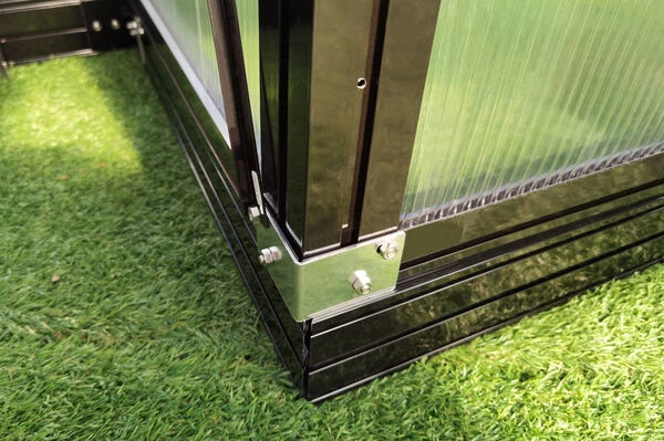 OUTFLEXX Gewächshaus, Schwarz, Alu/Polycarbonat, 381x377x250cm, Pulverbeschichtet 9 OUTFLEXX Gewächshaus, Schwarz, Alu/Polycarbonat, 381x377x250cm, Pulverbeschichtet – Bild 9