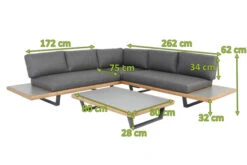 OUTFLEXX Ecklounge, Anthrazit/stone Grey, Aluminium/Akazie In Teakoptik, Für 5 Personen, Inkl. Polster -Aerocove Gartenlounge Geschaft 22367 5.jpg