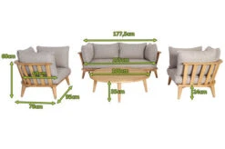 OUTFLEXX Loungeset, Hellgrau, Akazie, Teak-Look, Inkl. Polster, 4 Personen -Aerocove Gartenlounge Geschaft 22379 5.jpg