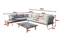 OUTFLEXX Premium Abdeckhaube Für Ecklounge, Schwarz, Polyester, 250 X 285 X 60 Cm, Wasserbeständig, Integriertes Zugband -Aerocove Gartenlounge Geschaft 23424 5.jpg