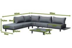 OUTFLEXX Premium Abdeckhaube Für Ecklounge, Schwarz, Z.B. 21806, Polyester, 355 X 325 X 70 Cm, Wasserbeständig -Aerocove Gartenlounge Geschaft 23428 5.jpg