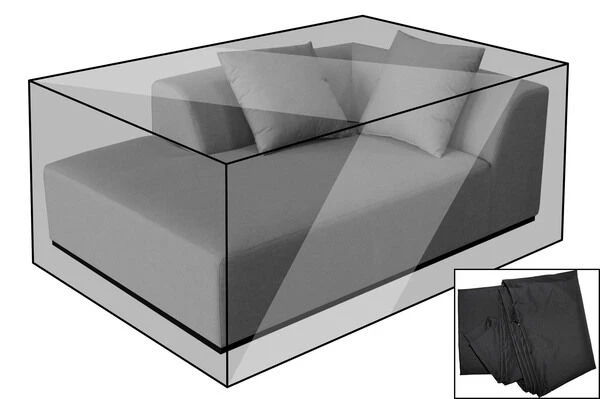 OUTFLEXX Premium Abdeckhaube Für Lounge , Schwarz, Z.B. 21826 / 21827, 185 X 130 X 60 Cm, Wasserbeständig, Integriertes Zugband 1 OUTFLEXX Premium Abdeckhaube Für Lounge , Schwarz, Z.B. 21826 / 21827, 185 X 130 X 60 Cm, Wasserbeständig, Integriertes Zugband