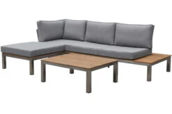 OUTFLEXX Loungemöbel, Silber/grau, Edelstahl/FSC-Teakholz/Textil, Für 4 Personen, Inkl. Kaffeetisch -Aerocove Gartenlounge Geschaft 2 18298.jpg