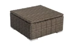 OUTFLEXX Hocker, Grau, Polyrattan, 70 X 70 X 35 Cm, Verstellbare Sitzfläche, Wasserfeste Kissenbox -Aerocove Gartenlounge Geschaft 2 18362 4 BOX.jpg