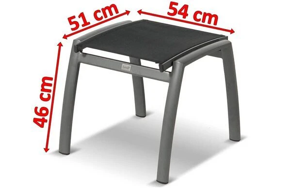 HARTMAN Alice Hocker, Xerix/anthrazit, Alu/Textilene, 54x51x46cm 2 HARTMAN Alice Hocker, Xerix/anthrazit, Alu/Textilene, 54x51x46cm – Bild 2
