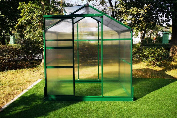 OUTFLEXX Gewächshaus, Grün, Alu/Polycarbonat, 190x125x203 Cm, Pulverbeschichtet 2 OUTFLEXX Gewächshaus, Grün, Alu/Polycarbonat, 190x125x203 Cm, Pulverbeschichtet – Bild 2