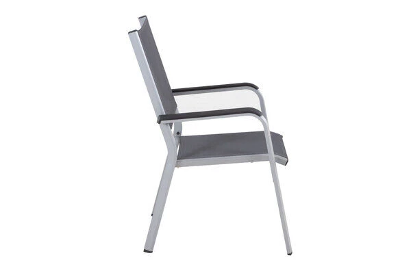 KETTLER Friends Stapelsessel, Silber/anthrazit, Alu/Textilene, 0310505-0000 3 KETTLER Friends Stapelsessel, Silber/anthrazit, Alu/Textilene, 0310505-0000 – Bild 3