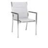 STERN Cardiff Stapelsessel, Silber, Edelstahl/Textil/Aluminiumarmlehnen, 61x57x92 Cm, Gepolstert, Stapelbar