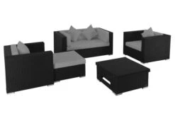 OUTFLEXX Loungemöbel-Set, 5 Personen, Schwarz, Polyrattan, Inkl. Loungetisch, Wasserfeste Kissenbox -Aerocove Gartenlounge Geschaft 3 1299 BOX D.jpg