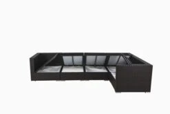 OUTFLEXX Ecklounge-Set Polyrattan, Braun, Für 5 Personen, Wasserfeste Kissenbox -Aerocove Gartenlounge Geschaft 3 1304 BOX A.jpg
