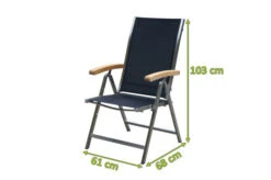 OUTFLEXX Multipositionssessel, Schwarz, Edelstahl/Textilene, Armlehnen Aus FSC-Teakholz 5 OUTFLEXX Multipositionssessel, Schwarz, Edelstahl/Textilene, Armlehnen Aus FSC-Teakholz -Aerocove Gartenlounge Geschaft 3 13508.jpg