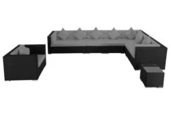 OUTFLEXX Loungemöbel-Set, Schwarz, Polyrattan, Für 8 Personen, Wasserfeste Kissenbox -Aerocove Gartenlounge Geschaft 3 1380 BOX A.jpg