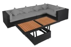 OUTFLEXX Loungemöbel-Set Polyrattan, Schwarz, Für 5 Personen, Inkl. Loungetisch, Wasserfeste Kissenbox 9 OUTFLEXX Loungemöbel-Set Polyrattan, Schwarz, Für 5 Personen, Inkl. Loungetisch, Wasserfeste Kissenbox -Aerocove Gartenlounge Geschaft 3 1714 BOX D.jpg