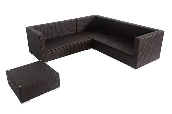 OUTFLEXX Loungemöbel-Set, Braun, Polyrattan, 6 Personen, Wasserfeste Kissenbox 3 OUTFLEXX Loungemöbel-Set, Braun, Polyrattan, 6 Personen, Wasserfeste Kissenbox – Bild 3