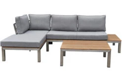 OUTFLEXX Loungemöbel, Silber/grau, Edelstahl/FSC-Teakholz/Textil, Für 4 Personen, Inkl. Kaffeetisch -Aerocove Gartenlounge Geschaft 3 18298.jpg
