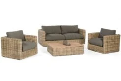 SONNENPARTNER Sands Loungegruppe, Light Oaks, Geflecht, 4 Personen, Inkl. Polster -Aerocove Gartenlounge Geschaft 3 18652.jpg