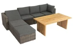 OUTFLEXX Loungegarnitur, Polyrattan/Teakholz, Tisch 160x90cm, Für 6 Personen, Wasserfeste Kissenbox -Aerocove Gartenlounge Geschaft 3 19394.jpg