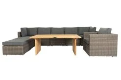OUTFLEXX Loungegarnitur, Polyrattan/Teakholz, Tisch 160x90cm, Für 8 Personen, Wasserfeste Kissenbox -Aerocove Gartenlounge Geschaft 3 19396.jpg