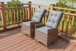 OUTFLEXX 2er Set Dining Sessel, Hellbraun, Polyrattan, 55 X 65 X 112 Cm, Rücken Stufenlos Verstellbar 23 OUTFLEXX 2er Set Dining Sessel, Hellbraun, Polyrattan, 55 X 65 X 112 Cm, Rücken Stufenlos Verstellbar -Aerocove Gartenlounge Geschaft 3 20678.jpg