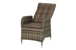 Ploß Rabida Dining Sessel, Champagner-meliert, Polyrattan, Verstellbar, Mit Fußhocker