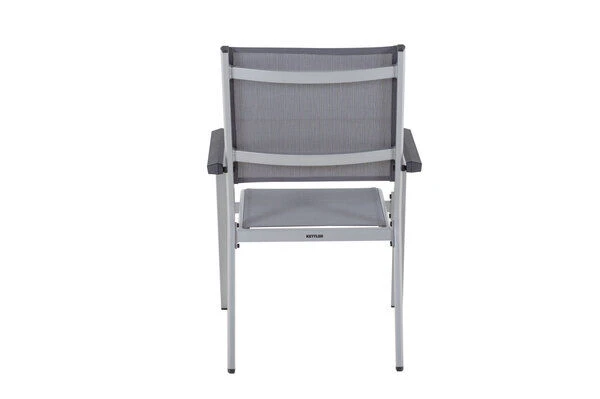 KETTLER Friends Stapelsessel, Silber/anthrazit, Alu/Textilene, 0310505-0000 4 KETTLER Friends Stapelsessel, Silber/anthrazit, Alu/Textilene, 0310505-0000 – Bild 4