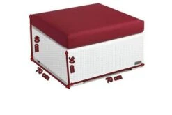 OUTFLEXX Beistelltisch/Hocker, Weiß, Polyrattan, Inkl. Glasplatte Und Polster -Aerocove Gartenlounge Geschaft 3 2511 8.jpg