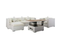 OUTFLEXX Loungemöbel-Set, Weiß, Polyrattan, Für 5 Personen, Inkl. Loungetisch, Wasserfeste Kissenbox -Aerocove Gartenlounge Geschaft 3 2523 BOX D.jpg