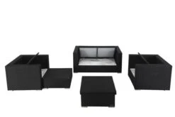 OUTFLEXX Loungemöbel-Set, 5 Personen, Schwarz, Polyrattan, Inkl. Loungetisch, Wasserfeste Kissenbox -Aerocove Gartenlounge Geschaft 4 1299 BOX D.jpg