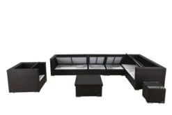 OUTFLEXX Loungemöbel-Set, Braun, Polyrattan, Für 8 Personen, Inkl. Loungetisch, Wasserfeste Kissenbox -Aerocove Gartenlounge Geschaft 4 1301 BOX D.jpg