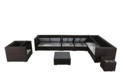 OUTFLEXX Loungemöbel-Set, Braun Marmoriert, Polyrattan, 8 Pers, Wasserfeste Kissenbox, Inkl. Beistelltisch -Aerocove Gartenlounge Geschaft 4 16067 BOX B.jpg