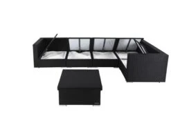 OUTFLEXX Loungemöbel-Set Polyrattan, Schwarz, Für 5 Personen, Inkl. Loungetisch, Wasserfeste Kissenbox 10 OUTFLEXX Loungemöbel-Set Polyrattan, Schwarz, Für 5 Personen, Inkl. Loungetisch, Wasserfeste Kissenbox -Aerocove Gartenlounge Geschaft 4 1714 BOX D.jpg