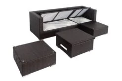 OUTFLEXX Loungemöbel-Set, Braun, Polyrattan, 5 Personen, Wasserfeste Kissenbox, Inkl. Loungetisch -Aerocove Gartenlounge Geschaft 4 18227 BOX D.jpg