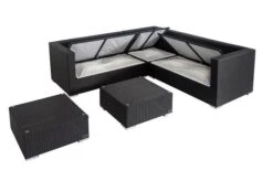 OUTFLEXX Loungemöbel-Set, Schwarz, Polyrattan, 6 Personen, Wasserfeste Kissenbox, Inkl. Kaffeetisch 14 OUTFLEXX Loungemöbel-Set, Schwarz, Polyrattan, 6 Personen, Wasserfeste Kissenbox, Inkl. Kaffeetisch -Aerocove Gartenlounge Geschaft 4 18229 BOX B.jpg