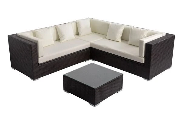 OUTFLEXX Loungemöbel-Set, Braun, Polyrattan, 6 Personen, Wasserfeste Kissenbox 4 OUTFLEXX Loungemöbel-Set, Braun, Polyrattan, 6 Personen, Wasserfeste Kissenbox – Bild 4