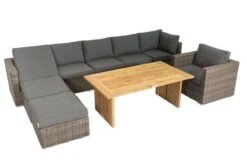 OUTFLEXX Loungegarnitur, Polyrattan/Teakholz, Tisch 160x90cm, Für 8 Personen, Wasserfeste Kissenbox -Aerocove Gartenlounge Geschaft 4 19396.jpg