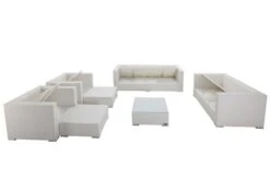 OUTFLEXX Loungemöbel-Set, Weiß, Polyrattan, Für 9 Personen, Inkl. Kaffeetisch, Wasserfeste Kissenbox -Aerocove Gartenlounge Geschaft 4 7173 BOX B.jpg