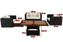 OUTFLEXX Loungemöbel-Set, 5 Personen, Schwarz, Polyrattan, Inkl. Loungetisch, Wasserfeste Kissenbox -Aerocove Gartenlounge Geschaft 5 1299 BOX D.jpg
