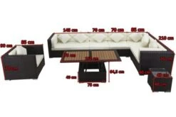 OUTFLEXX Loungemöbel-Set, Braun, Polyrattan, Für 8 Personen, Inkl. Loungetisch, Wasserfeste Kissenbox -Aerocove Gartenlounge Geschaft 5 1301 BOX D.jpg