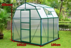 OUTFLEXX Gewächshaus, Grün, Alu/Polycarbonat, 6mm, Inkl. Fundament, Pulverb. 195 X 195 X 205 Cm 10 OUTFLEXX Gewächshaus, Grün, Alu/Polycarbonat, 6mm, Inkl. Fundament, Pulverb. 195 X 195 X 205 Cm -Aerocove Gartenlounge Geschaft 5 13751.jpg