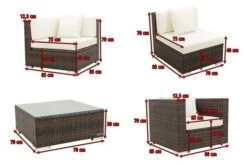 OUTFLEXX Loungemöbel-Set, Braun Marmoriert, Polyrattan, 5 Pers, Wasserfeste Kissenbox, Inkl. Beistelltisch -Aerocove Gartenlounge Geschaft 5 16065 BOX B.jpg