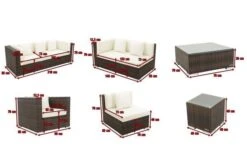 OUTFLEXX Loungemöbel-Set, Braun Marmoriert, Polyrattan, 8 Pers, Wasserfeste Kissenbox, Inkl. Beistelltisch -Aerocove Gartenlounge Geschaft 5 16067 BOX B.jpg