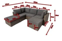 OUTFLEXX Loungemöbel-Set, Grau, Polyrattan, 6 Personen, Verstellbare Sitzflächen, Wasserfeste Kissenbox -Aerocove Gartenlounge Geschaft 5 18364 BOX.jpg