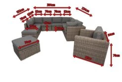 OUTFLEXX Loungemöbel-Set, Grau, Polyrattan, 10 Personen, Mit Sessel, Verstellbare Sitzflächen, Wasserfeste Kissenbox -Aerocove Gartenlounge Geschaft 5 18366 BOX.jpg