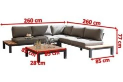 SONNENPARTNER Equila Loungegruppe, Anthrazit, Alu/Teakholz, 5 Personen, Inkl. Polster -Aerocove Gartenlounge Geschaft 5 18656.jpg