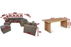 OUTFLEXX Loungegarnitur, Polyrattan/Teakholz, Tisch 160x90cm, Für 10 Personen, Wasserfeste Kissenbox 22 OUTFLEXX Loungegarnitur, Polyrattan/Teakholz, Tisch 160x90cm, Für 10 Personen, Wasserfeste Kissenbox -Aerocove Gartenlounge Geschaft 5 19398.jpg