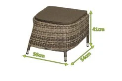 Ploß Rabida Hocker, Champagner-meliert, Polyrattan, 56x54x41 Cm, Zu Dining Sessel, Inkl. Polster -Aerocove Gartenlounge Geschaft 5 20160.jpg
