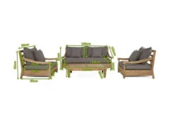 OUTFLEXX Loungemöbel, Natur/grau, Recycled FSC®-Teak/Olefin, 4 Sitzplätze, Inkl. Polster -Aerocove Gartenlounge Geschaft 5 20313.jpg
